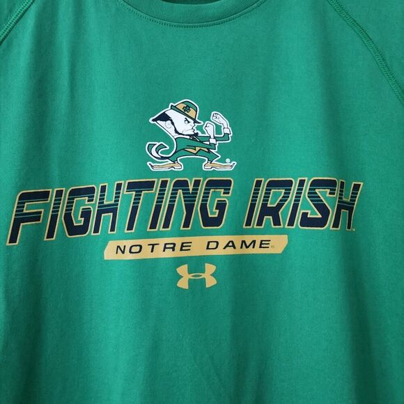 Under Armour Loose green Fighting Irish Notre Dame short‎ sleeve shirt size M - Picture 1 of 6